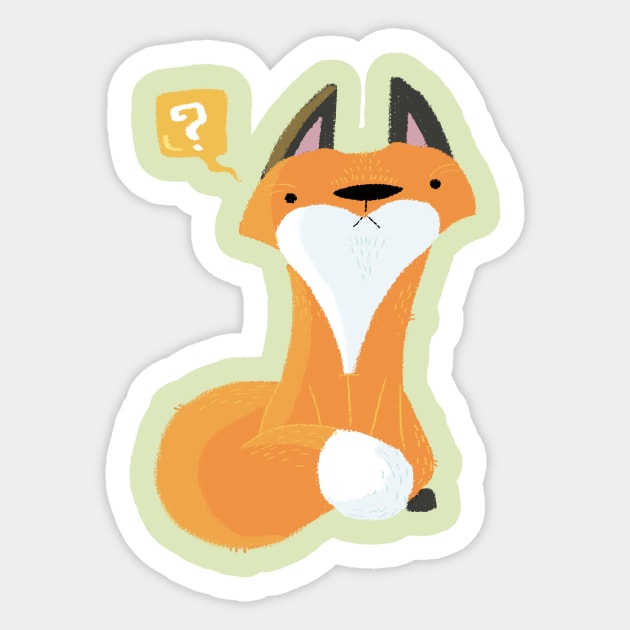 the fox doesn't know what to say Sticker by AmyBe